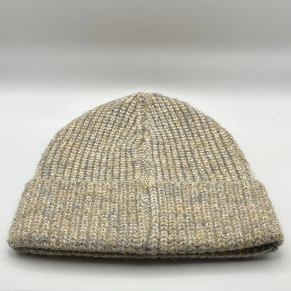 Tan Marled Knit Beanie - Pretty Little Book Addict Patch